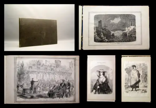 Scap-Book mit über 70 Stichen/Lithographien 1850-1870 Kunst Kultur Geschichte