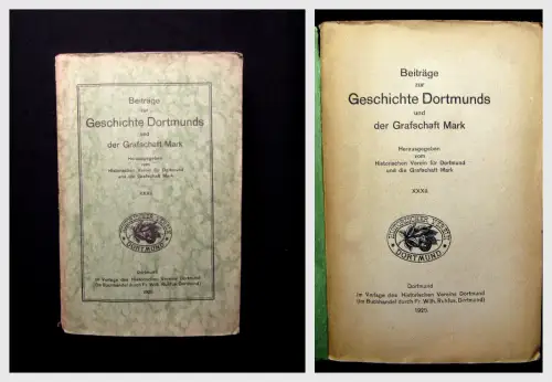 Beiträge zur Geschichte Dortmunds u der Grafschaft Mark XXXII. 1925 Geschichte