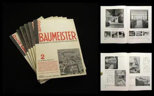 Der Baumeister Monatshefte für Baukultur und Baupraxis 7 Hefte 1933-1942