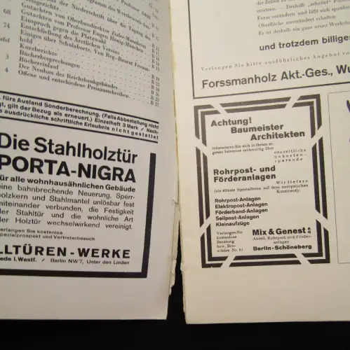 Der Baumeister Monatshefte für Baukultur und Baupraxis 7 Hefte 1933-1942