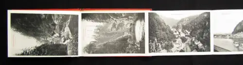 Leporello der Sächsische- böhmischen Schweiz o.J. um 1910 Wehlen, Kuhstall uvm.