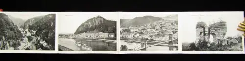 Leporello der Sächsische- böhmischen Schweiz o.J. um 1910 Wehlen, Kuhstall uvm.