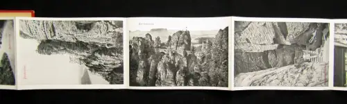 Leporello der Sächsische- böhmischen Schweiz o.J. um 1910 Wehlen, Kuhstall uvm.