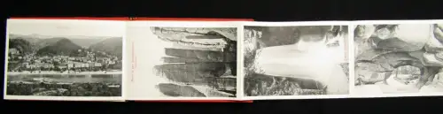 Leporello der Sächsische- böhmischen Schweiz o.J. um 1910 Wehlen, Kuhstall uvm.