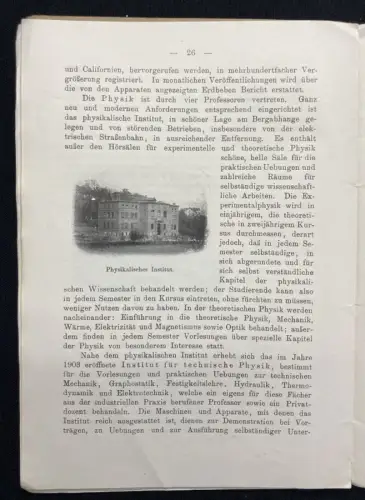 Verein zur Förderung Fremdenverkehr Jena als Universität u. Stadt im Sommer 1913