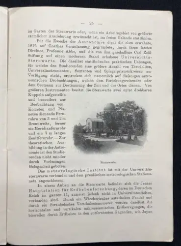 Verein zur Förderung Fremdenverkehr Jena als Universität u. Stadt im Sommer 1913