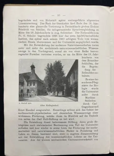 Verein zur Förderung Fremdenverkehr Jena als Universität u. Stadt im Sommer 1913
