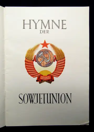 FGDB Nationalhymnen gewidmet den III.Weltfestspielen d. Jugend u. Studenten 1951
