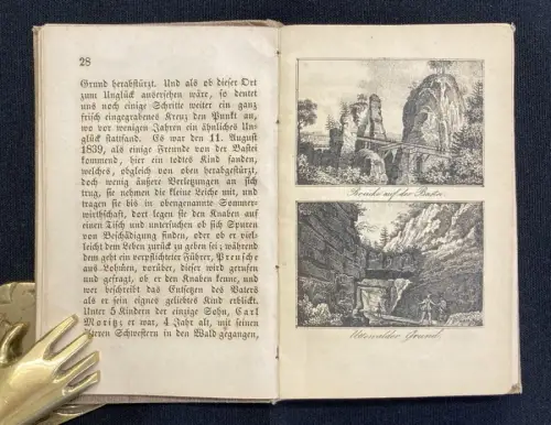Lehmann Drei Tage in der sächsischen Schweiz 1851 1 Karte  19 Ans. auf 12 Tafeln