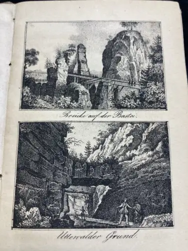 Lehmann Drei Tage in der sächsischen Schweiz 1851 1 Karte  19 Ans. auf 12 Tafeln