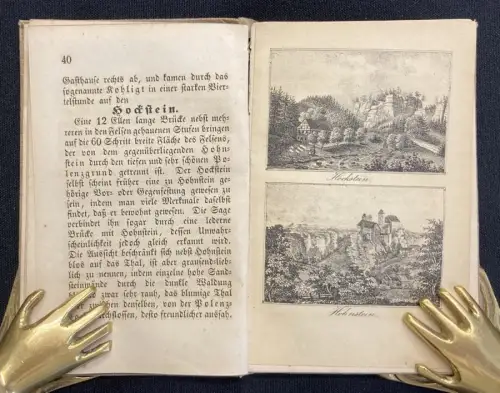Lehmann Drei Tage in der sächsischen Schweiz 1851 1 Karte  19 Ans. auf 12 Tafeln
