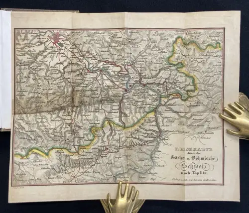 Lehmann Drei Tage in der sächsischen Schweiz 1851 1 Karte  19 Ans. auf 12 Tafeln