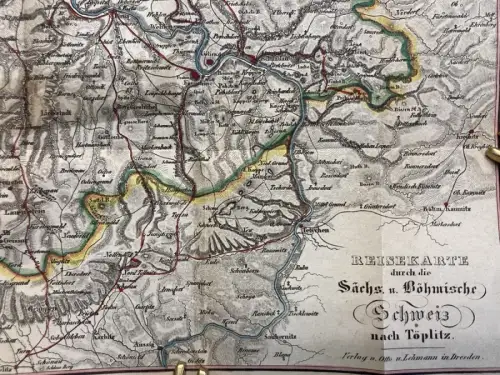 Lehmann Drei Tage in der sächsischen Schweiz 1851 1 Karte  19 Ans. auf 12 Tafeln