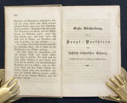 Lehmann Drei Tage in der sächsischen Schweiz 1851 1 Karte  19 Ans. auf 12 Tafeln