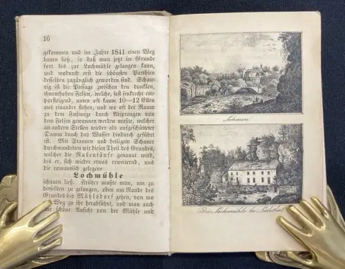 Lehmann Drei Tage in der sächsischen Schweiz 1851 1 Karte  19 Ans. auf 12 Tafeln