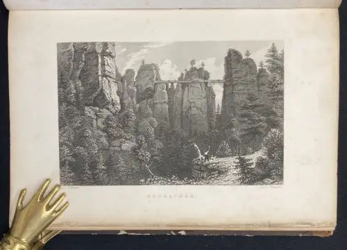 Sporschil Wanderungen durch die Sächsische Schweiz um 1850 mit 30 Stahlstichen