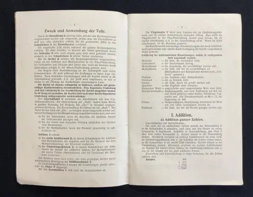 Triumphator- Werk M.B.H. Spezialfabrik für Rechenmaschinen Gebrauchsanweisung