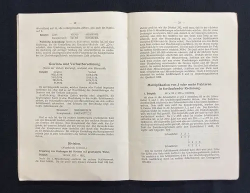 Triumphator- Werk M.B.H. Spezialfabrik für Rechenmaschinen Gebrauchsanweisung