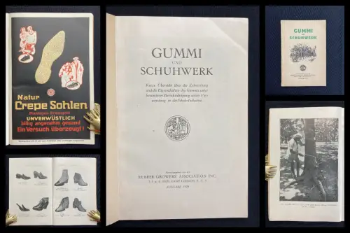 Gummi und Schuhwerk Ausgabe 1929 Technik und altes Handwerk Schuhe Sohlen