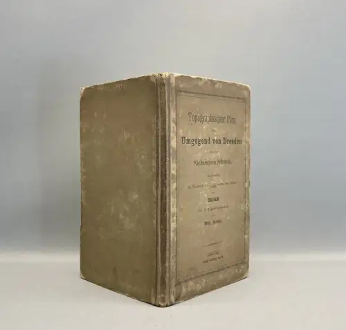Brokk Topogr. Plan der Umgegend von Dresden und der Sächs. Schweiz 1854 Guide