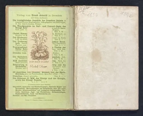 Brokk Topogr. Plan der Umgegend von Dresden und der Sächs. Schweiz 1854 Guide