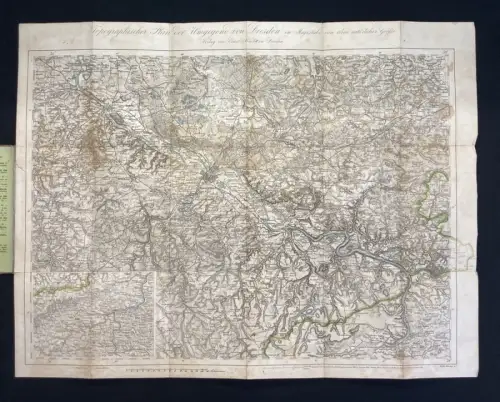 Brokk Topogr. Plan der Umgegend von Dresden und der Sächs. Schweiz 1854 Guide