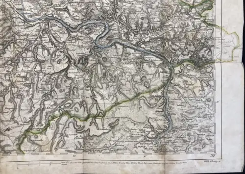 Brokk Topogr. Plan der Umgegend von Dresden und der Sächs. Schweiz 1854 Guide