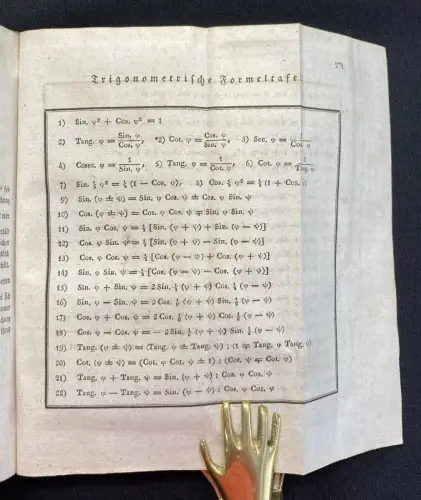 Hirsch Sammlung geometrischer Aufgaben 2 in 1 mit 20 gef. Kupferstichen 1805