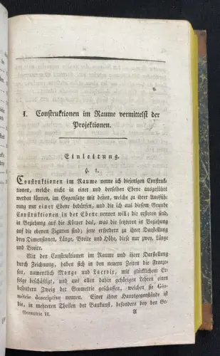 Hirsch Sammlung geometrischer Aufgaben 2 in 1 mit 20 gef. Kupferstichen 1805