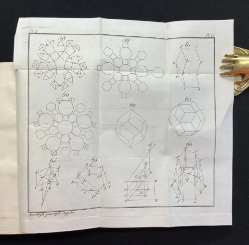 Hirsch Sammlung geometrischer Aufgaben 2 in 1 mit 20 gef. Kupferstichen 1805