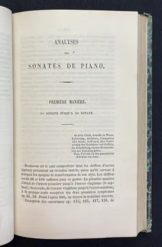 Lenz De W. Beethoven et Ses Trois Styles. Analysy Des Sonates 2 Bde. in 1, 1855