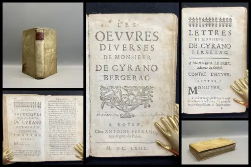 Bergerac Cyrano Les Oeuvres Diverses De Monsier De Cyrano Bergerac 1678