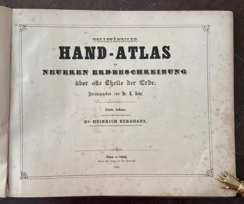 Sohr  Vollständiger Hand- Atlas Der Neueren Erdbeschreibung über alle Theile