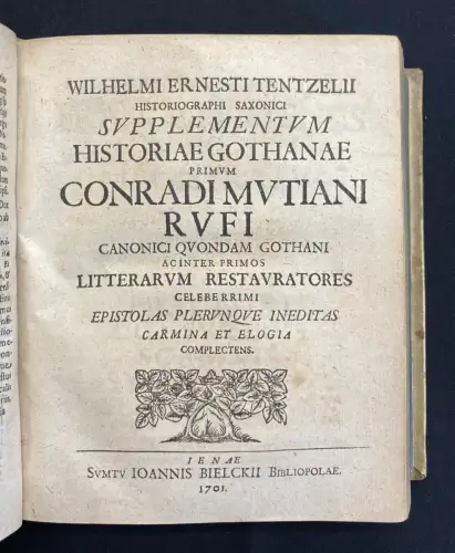 Sagittarius, Caspar Historici Saxonici Historia Gothana Plenior Exoptimis quibus