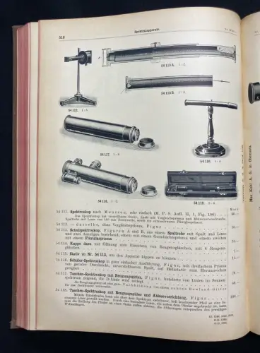 Kohl Max A. G. Preisliste Nr. 50, Band II und III. Physikalische Apparate 1907