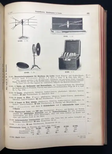 Kohl Max A. G. Preisliste Nr. 50, Band II und III. Physikalische Apparate 1907