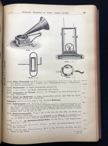 Kohl Max A. G. Preisliste Nr. 50, Band II und III. Physikalische Apparate 1907