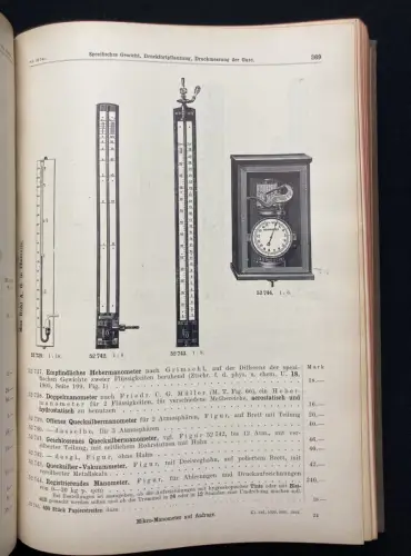 Kohl Max A. G. Preisliste Nr. 50, Band II und III. Physikalische Apparate 1907