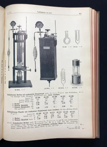 Kohl Max A. G. Preisliste Nr. 50, Band II und III. Physikalische Apparate 1907