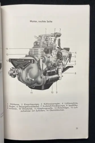 Hanomag Betriebsanleitung für den Hanomag- Radschlepper Typ R18 1956 Or.Ausgabe
