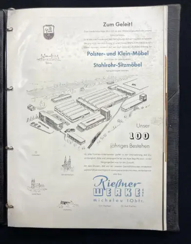 Rießner-Werke Jubiläums- Katalog, unser 100 jähr. Bestehen Stahlrohr-Sitzmöbel