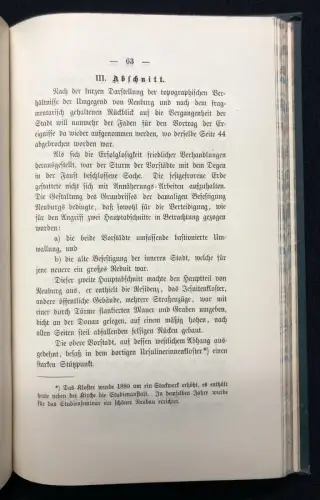 Vallade, Carl von Die Belagerung von Neuburg a. D. 1703, 1889 Militaria Bayern