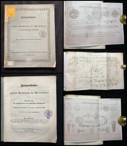Raiser Fundgeschichte einer uralten Grabstäte bei Nordendorf  * selten * 1844