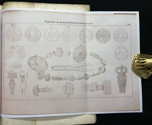 Raiser Fundgeschichte einer uralten Grabstäte bei Nordendorf  * selten * 1844