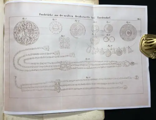 Raiser Fundgeschichte einer uralten Grabstäte bei Nordendorf  * selten * 1844