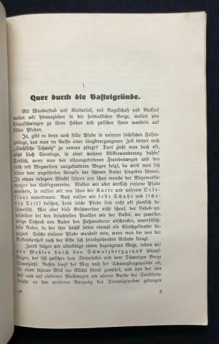 Arldt, Th. Dr. Mit Wanderstab und Kletterseil durchs Sächs.Felsengebirge 1927
