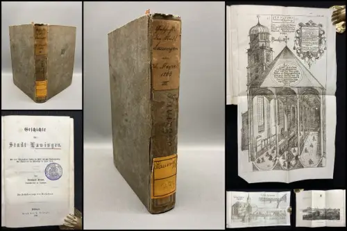 Mayer Geschichte der Stadt Lauingen mit 1 lithogr. Ansicht von Lauingen 1866