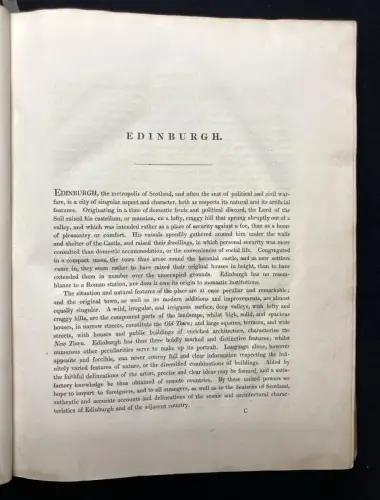 Sammelband aus 2 Werken Displayed In A Series Of Views Or Edinburgh[...] 1829