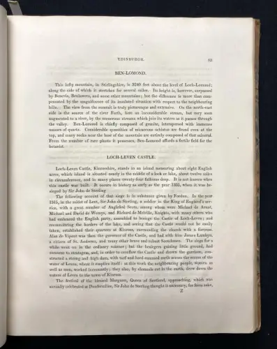 Sammelband aus 2 Werken Displayed In A Series Of Views Or Edinburgh[...] 1829