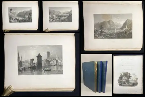 Switzerland 3 Bde. Illustrated , in a Series of Views Taken on the Spot[...]1834